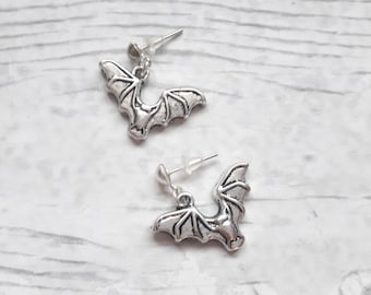 Pendientes de murciélago, pendientes de vampiro, pendientes de halloween, pendientes góticos, joyas de halloween, joyas góticas, pendientes de disfraces, regalo espeluznante