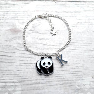 Panda Armband, personalisierte Schmuck, personalisierte erste Schmuck, Tier Armband, niedlichen Bären Geschenk, Panda Liebhaber Geschenk, Muttertag