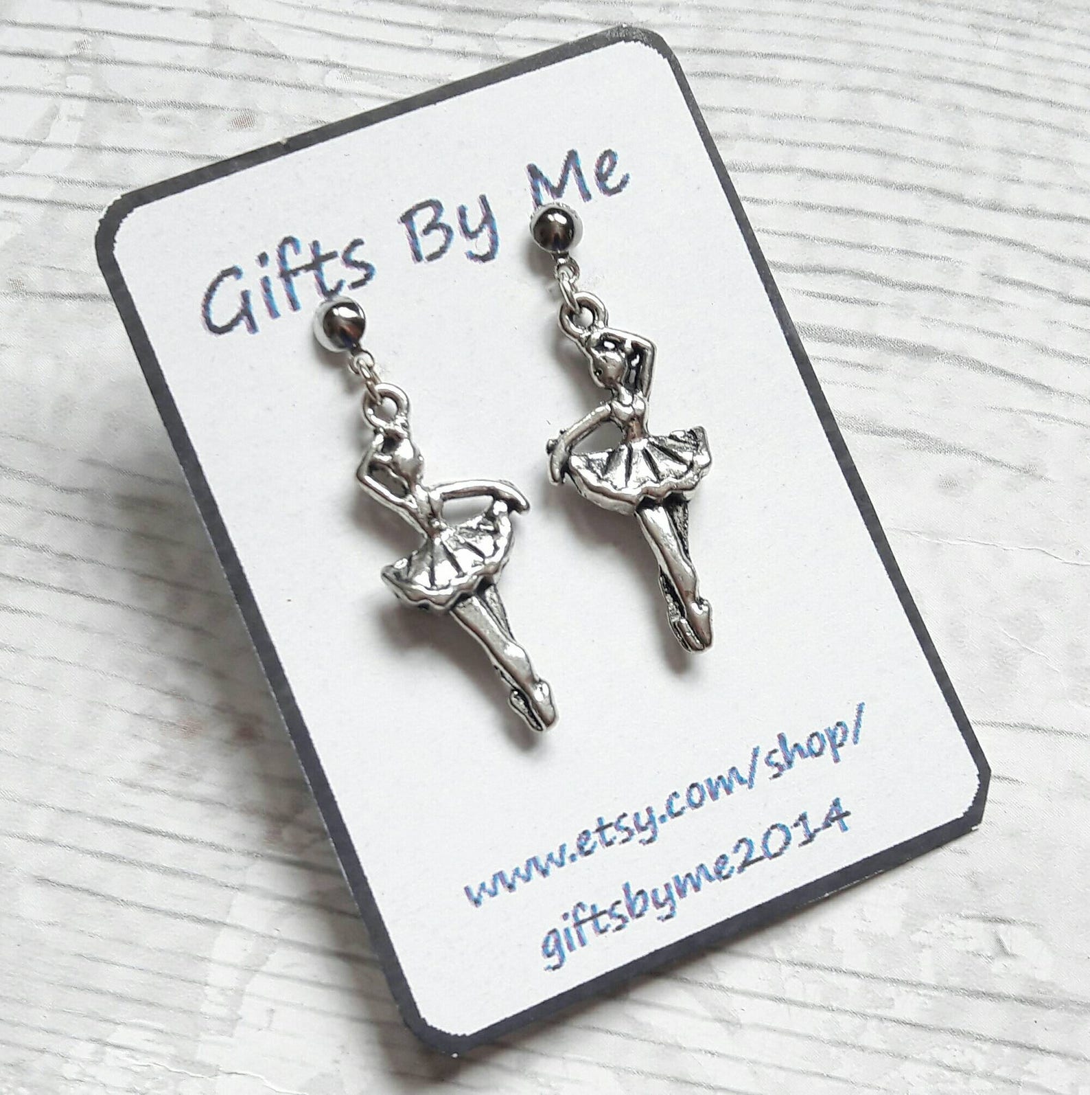 ballerina earrings, ballet dancer jewellery, dance jewelry, ballet slipper jewellery, mothers day gift, birthday present, minima