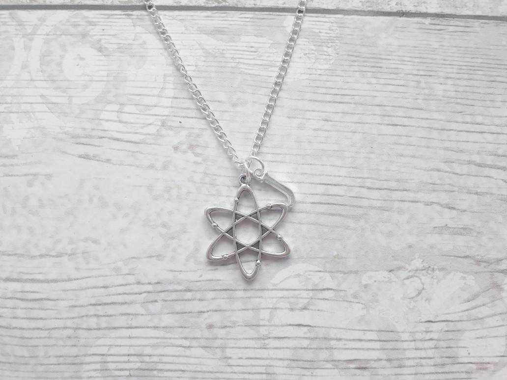 Atom Necklace Science Jewellery Chemistry Jewelry Geeky Etsy UK