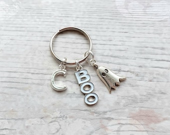 Llavero de fantasma espeluznante, llavero de fantasma, llavero de fantasmita adorable, llavero de Halloween, accesorio de otoño, regalo espeluznante para pedir dulces