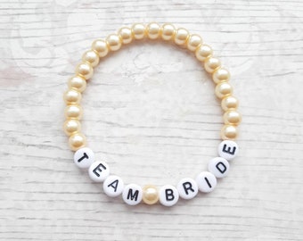 Team bride bracelet, bacherlorette bag filler, bride tribe favour, hen do jewellery, hen party jewelry, bride to be gift bags, hen night