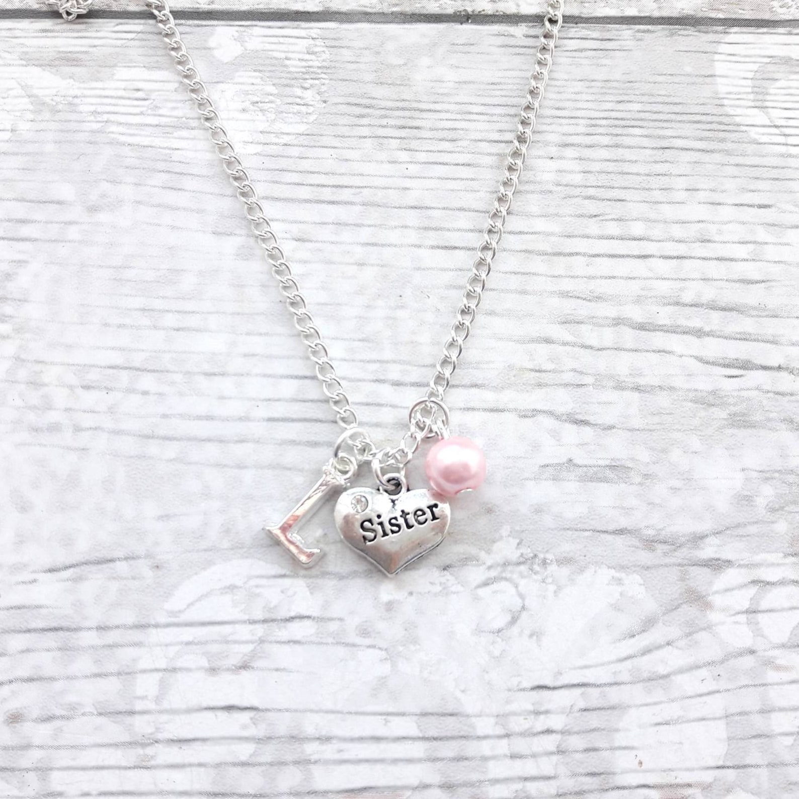 Sister Necklace Initial Necklace Best Friend Jewellery Gift Etsy UK