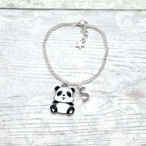 Panda Armband, personalisierte Schmuck, personalisierte erste Schmuck, Tier Armband, niedlichen Bären Geschenk, Panda Liebhaber Geschenk, Muttertag