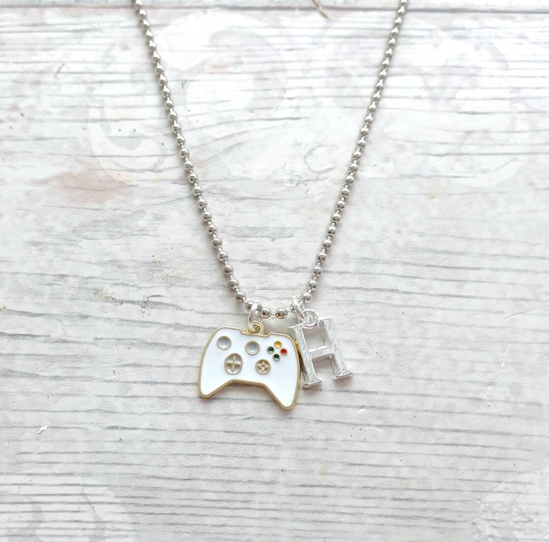 Game Controller Necklace, Initial Necklace, Gaming Lover, Personalised