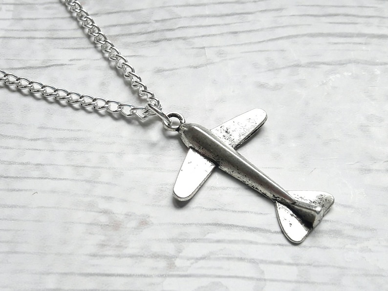 Airplane Necklace Aeroplane Jewellery Flight Attendant Etsy