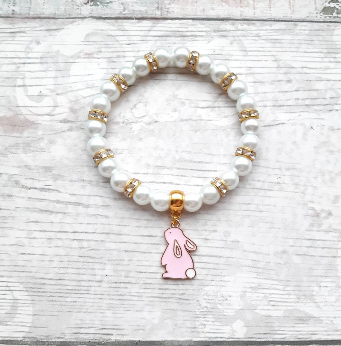 Rabbit Bracelet Easter Jewellery Bunny Bracelet Easter Etsy