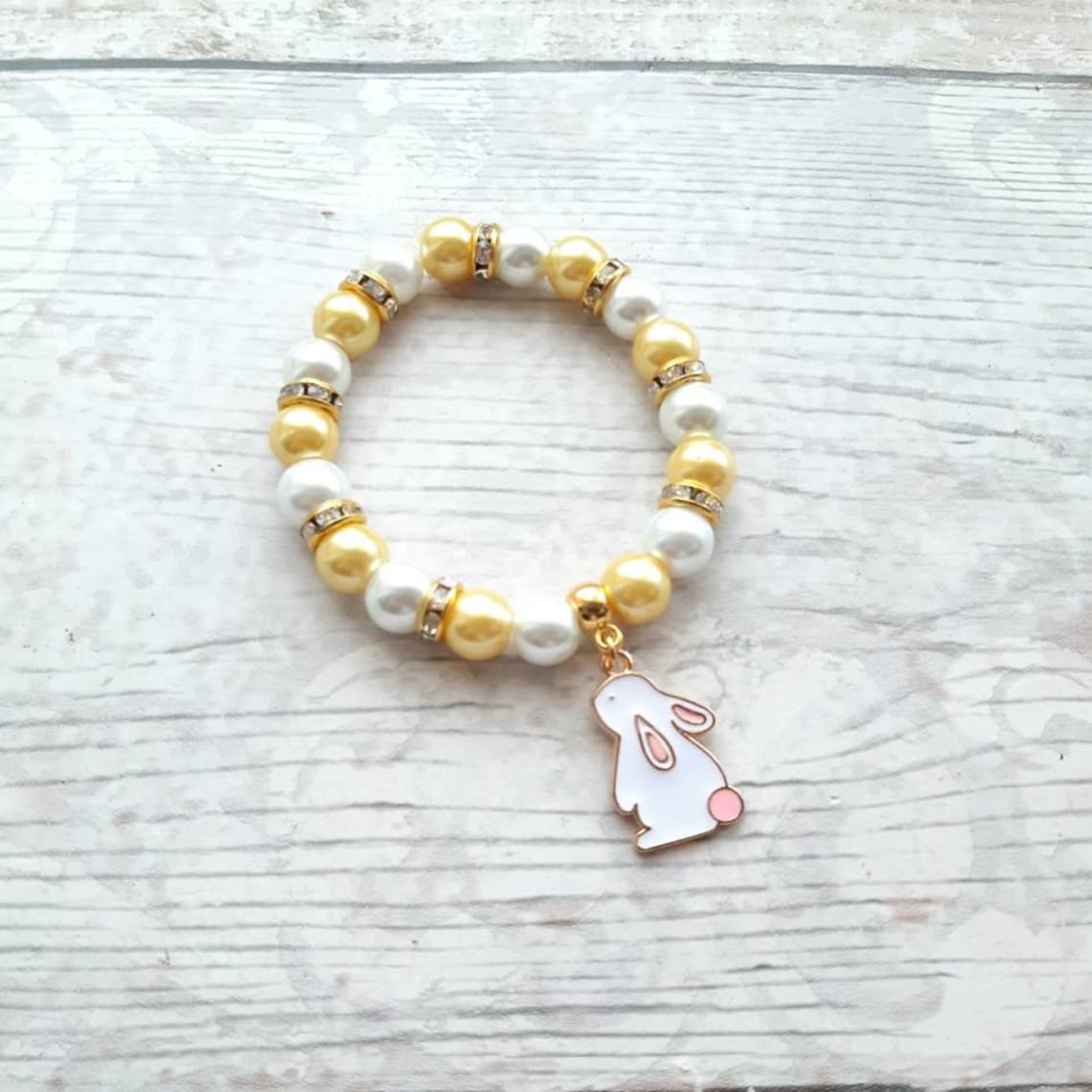 Rabbit Bracelet Easter Jewellery Bunny Bracelet Easter Etsy