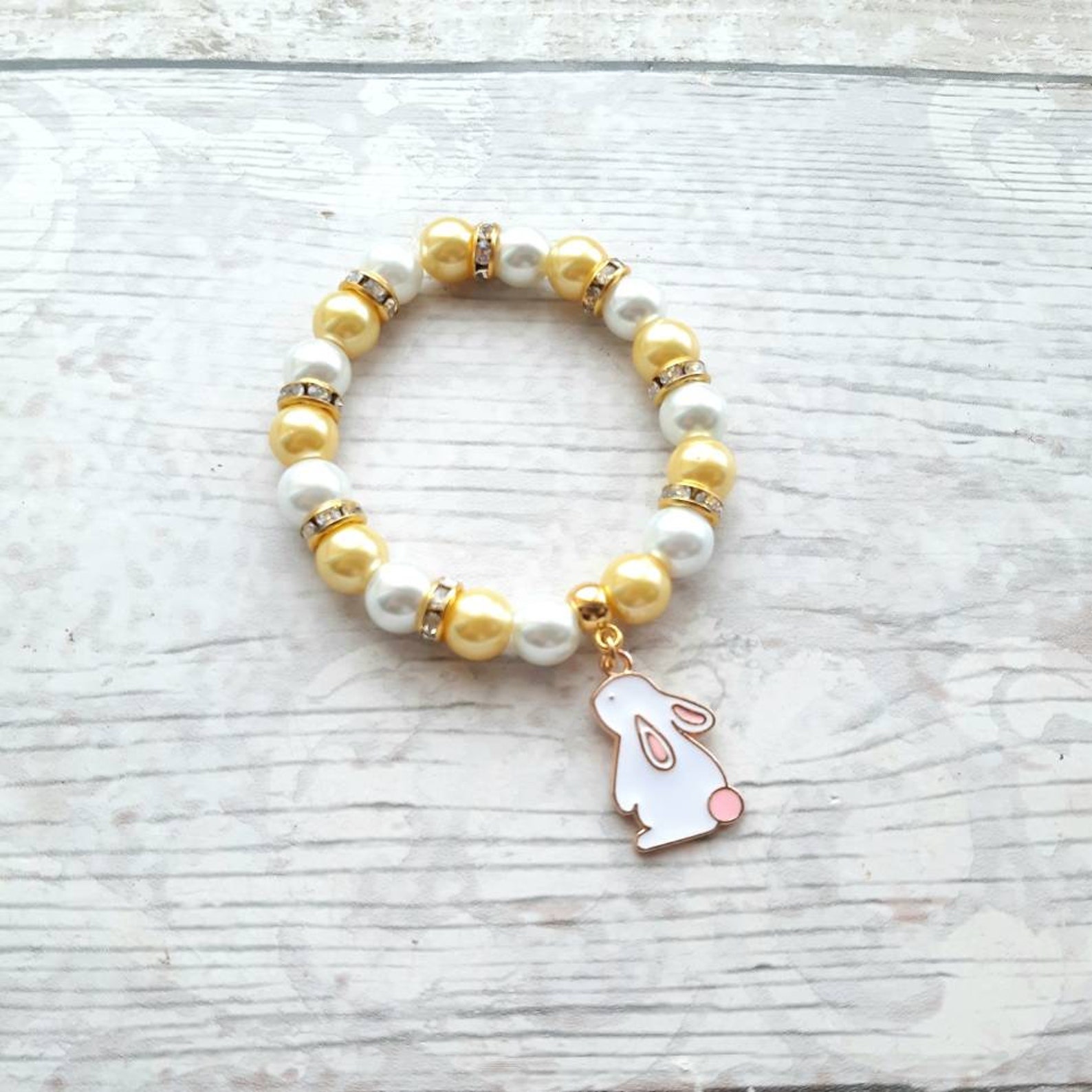 Rabbit Bracelet Easter Jewellery Bunny Bracelet Easter Etsy