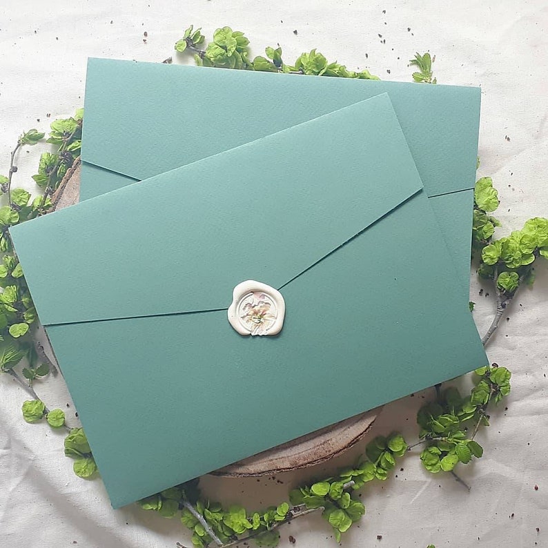 Sobres verdes para invitaciones A5 21x15cm / C5 sobres de | Etsy