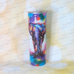 30oz Vaso de acero delgado - Aconsejar desde un elefante