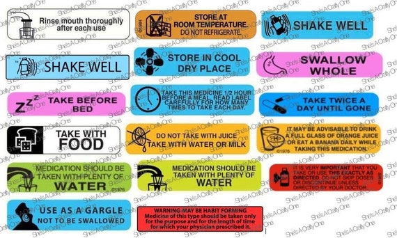 Medication Warning Labels Pharmacy, Medication Warning Labels