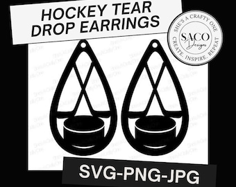 Hockey Earring File - SVG, PNG, JPG