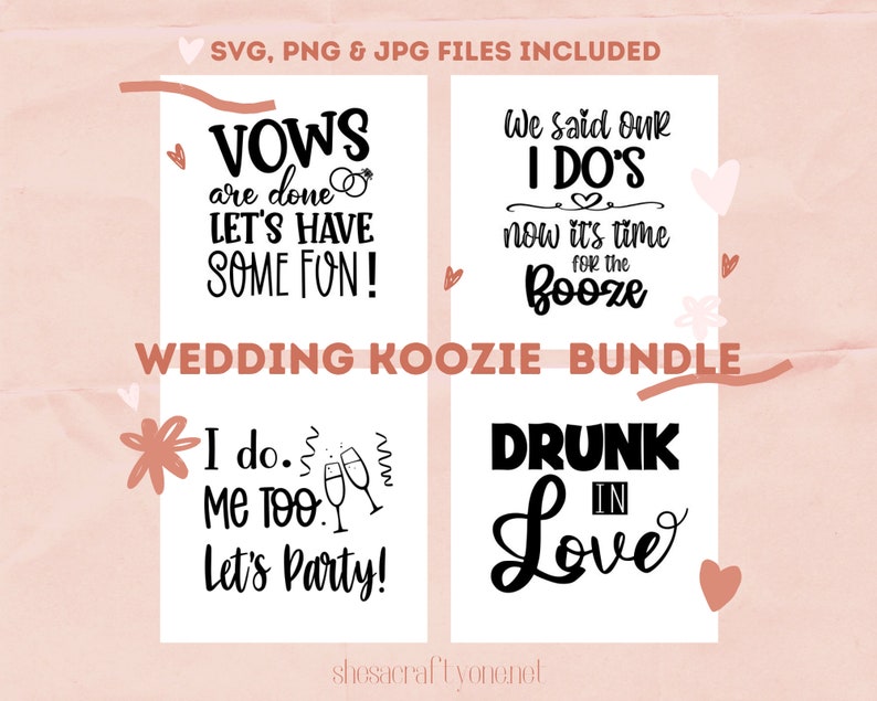 Download Wedding Koozie Bundle SVG PNG JPG | Etsy