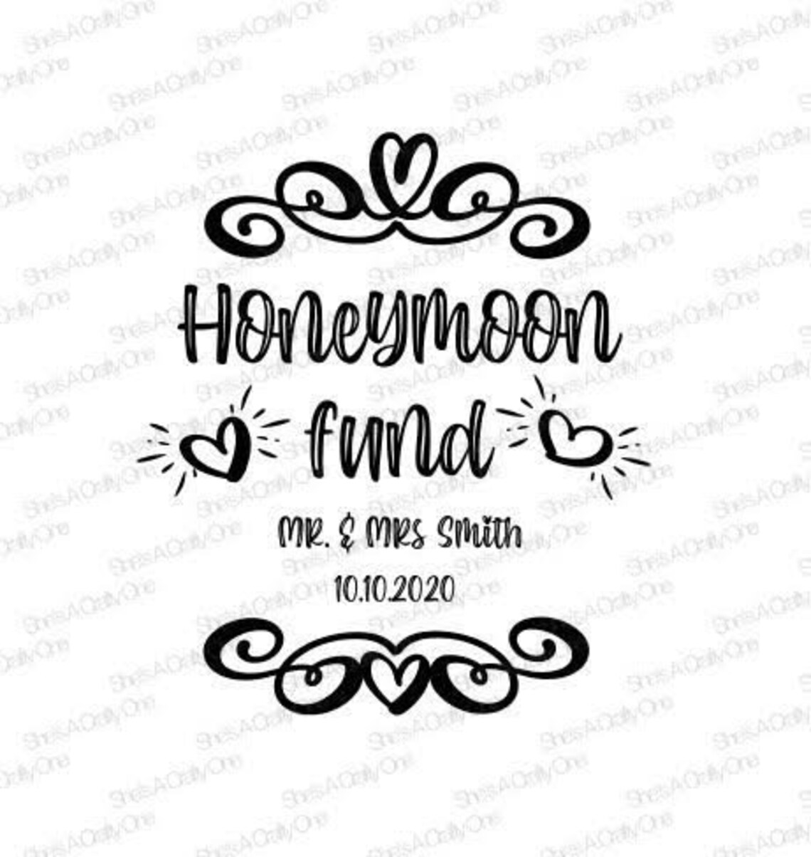 Honeymoon Fund SVG PNG JPG Etsy