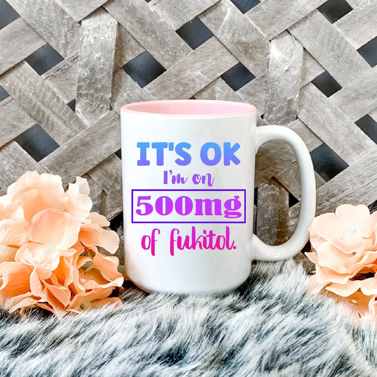 thumbnail image 2 of It's OK, I'm On 500mg Of Fukitol – Retractable Badge Holder / Badge Reel – Black 2 of 6
