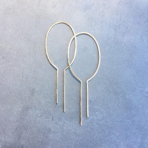 Oval hoops, modern hoop earrings, open hoop earrings, sexy hoops earrings, thin hoops, art deco earrings, minimal earrings, lightweight