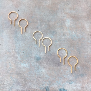 Tiny hoops, small open hoops, small gold hoops, unique hoop, edgy, small silver hoops, gold filled, rose gold filled, gift,
