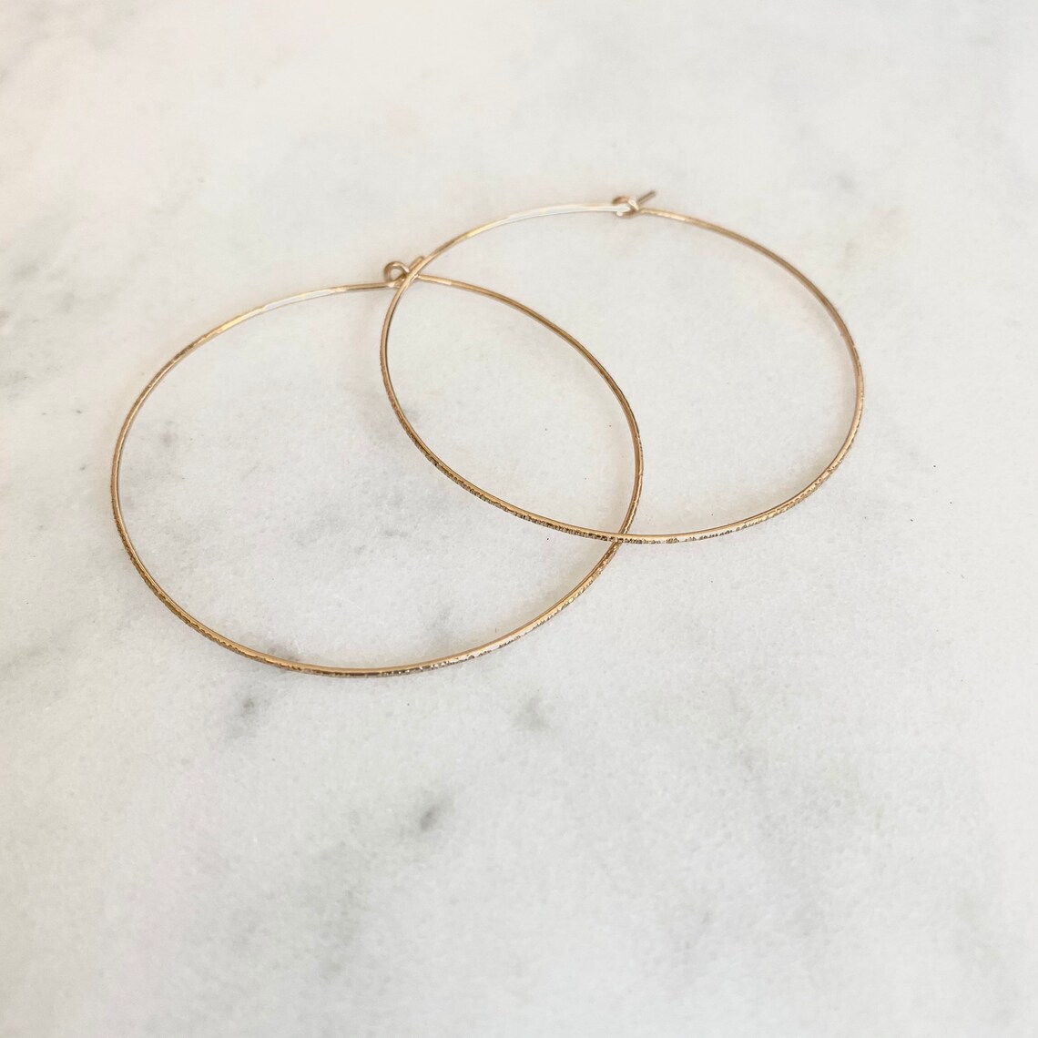 14k real yellow gold hoops thin solid gold hoops 14k 14 kt Etsy
