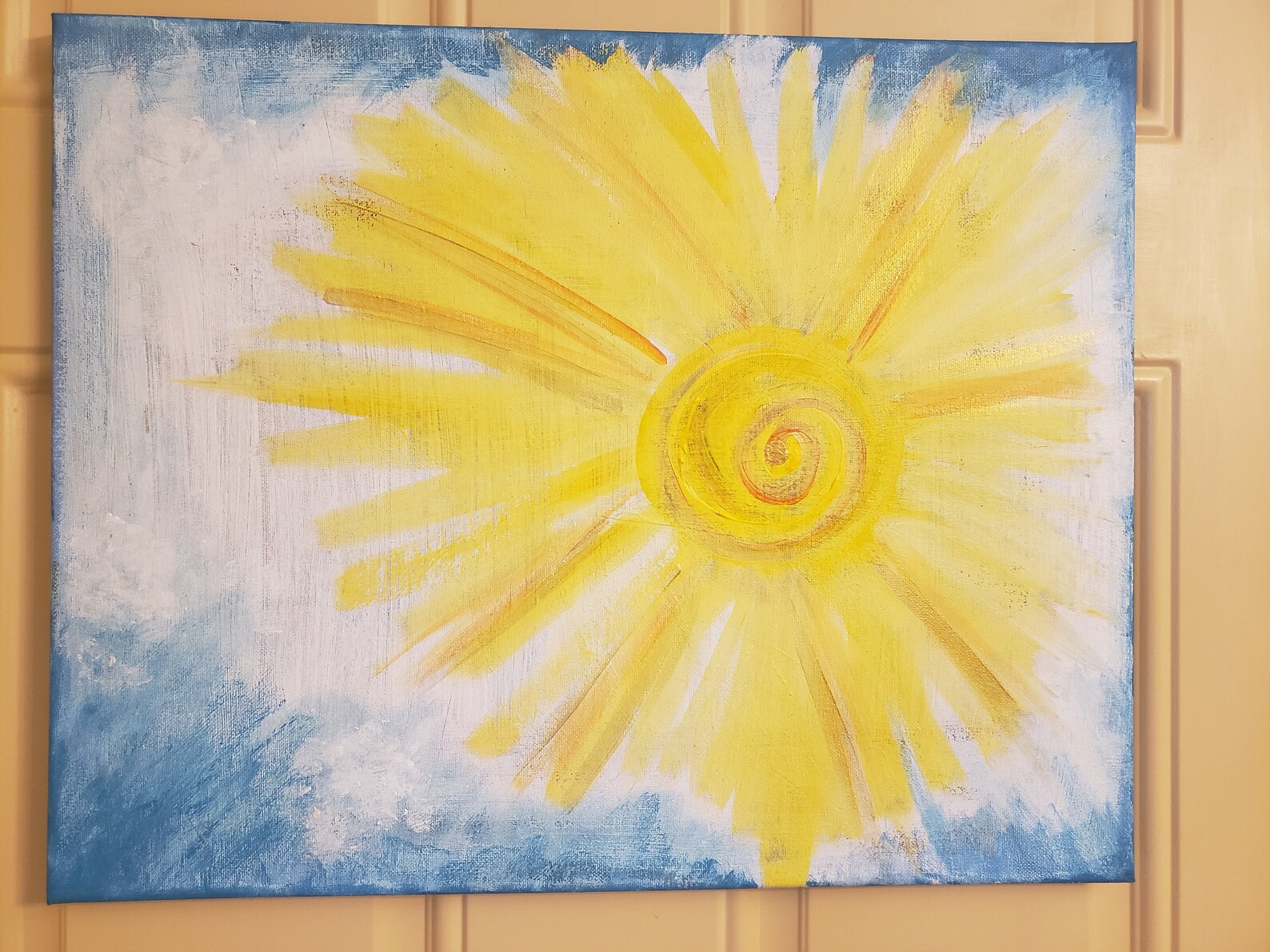 Sunshine Painting Acrylic Sun Painting Abstract Sunshine | Etsy