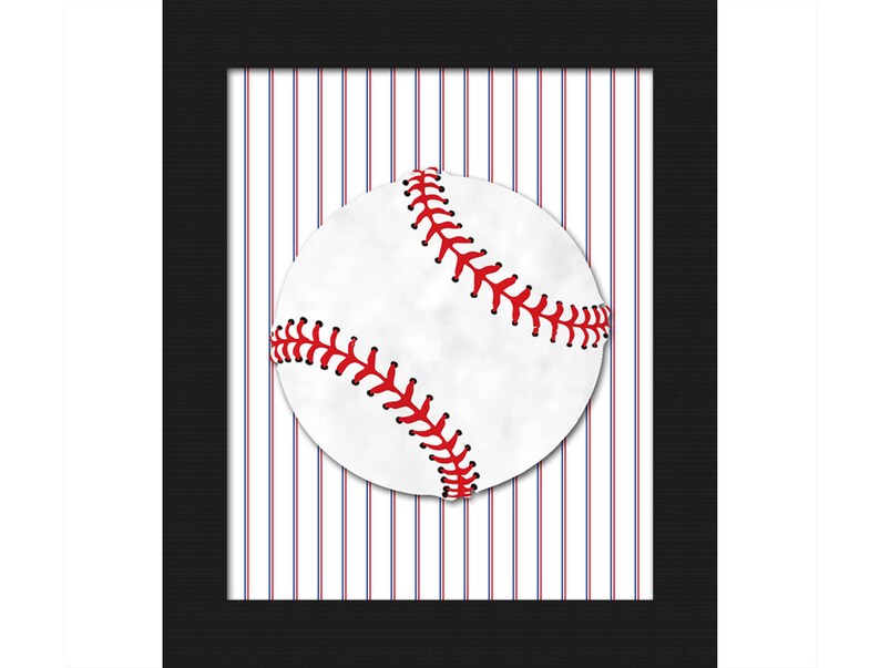 Baseball Theme Baby Boys Nursery Bedroom Wall Decor 3 Pc Set Etsy