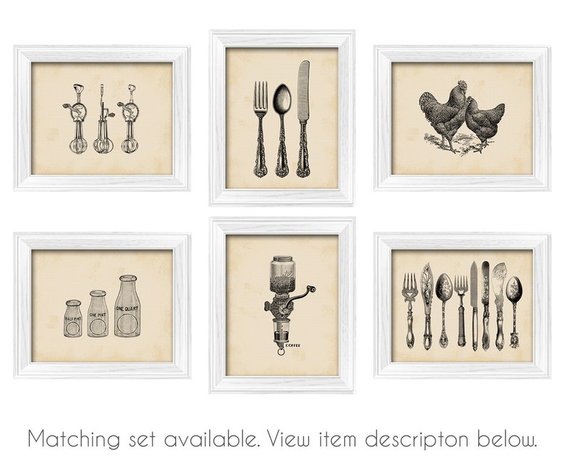 Kitchen Decor Silverware Flatware Cutlery Dining Room Wall Art Etsy