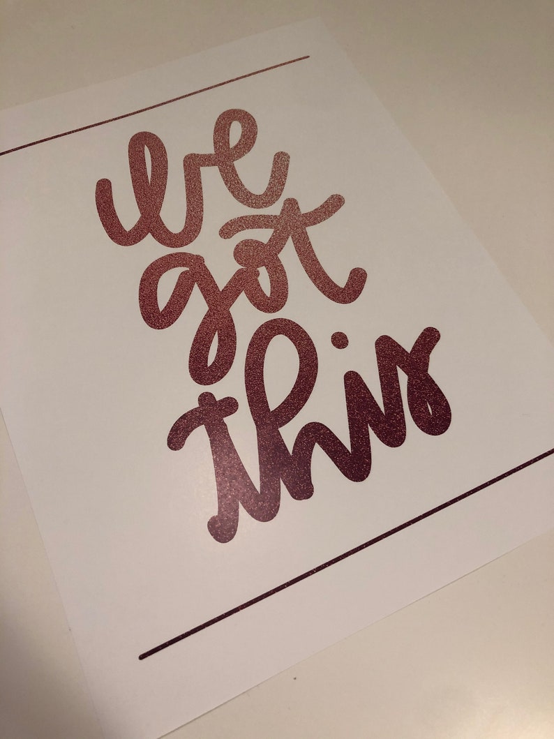 Custom Art Print Personalized Print Glitter Quote Etsy