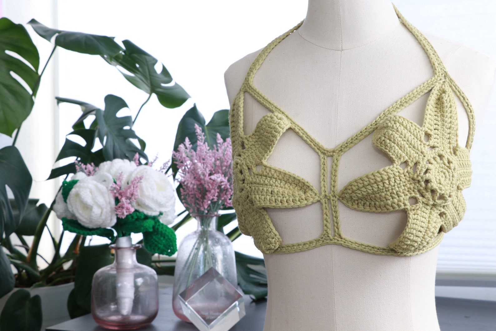 Crochet Flower Bralette Pattern - Etsy