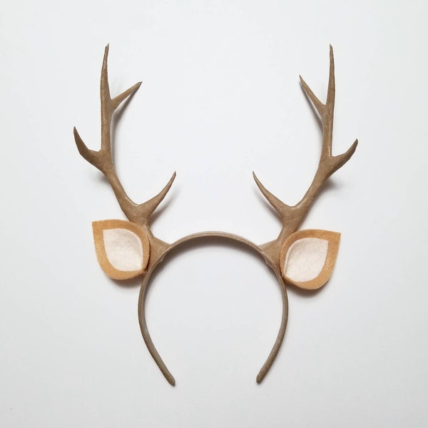 Deer / Reindeer Antlers with Ears Headband Kids Adult Costume Cosplay Fawn Woodland Creatures Photo Prop