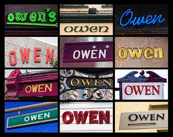 YOUNG Name Poster featuring photos of actual signs