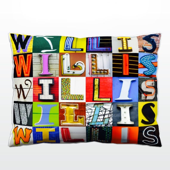 Almohada personalizada con WILLIS en fotos de letras de signo Cojines de  sofá personalizados Almohadas de colores Almohada de fotos Almohadas de  sofá -  México