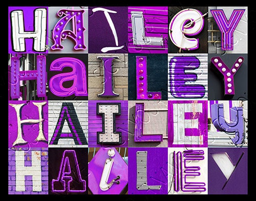 HAILEY or HALEY Personalized Poster Featuring Showcased in Photos of ...