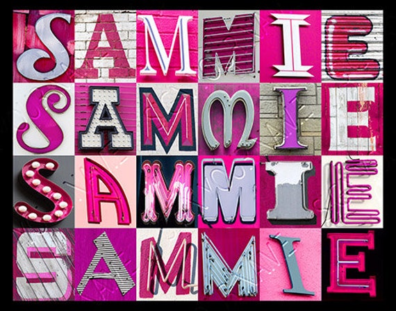 SAMMY, SAMMI, or SAMMIE Personalized Poster Featuring Photos of