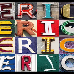 ERIC or ERICH Personalized Poster Featuring Photos of Sign Letters ...