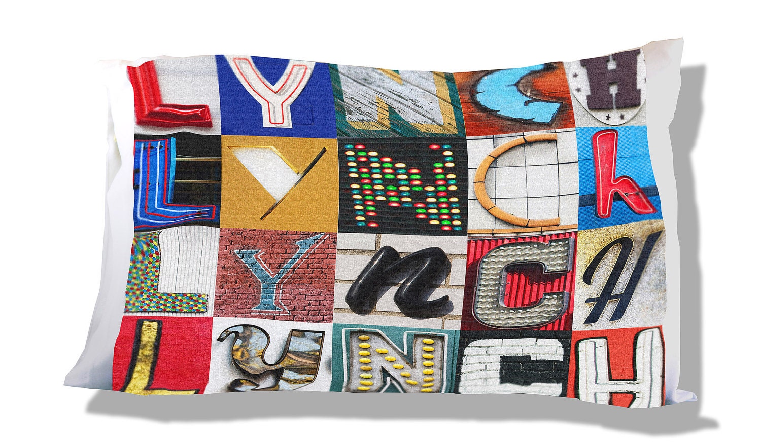 Personalized Pillow Case Featuring LYNCH in Sign Letters Etsy UK