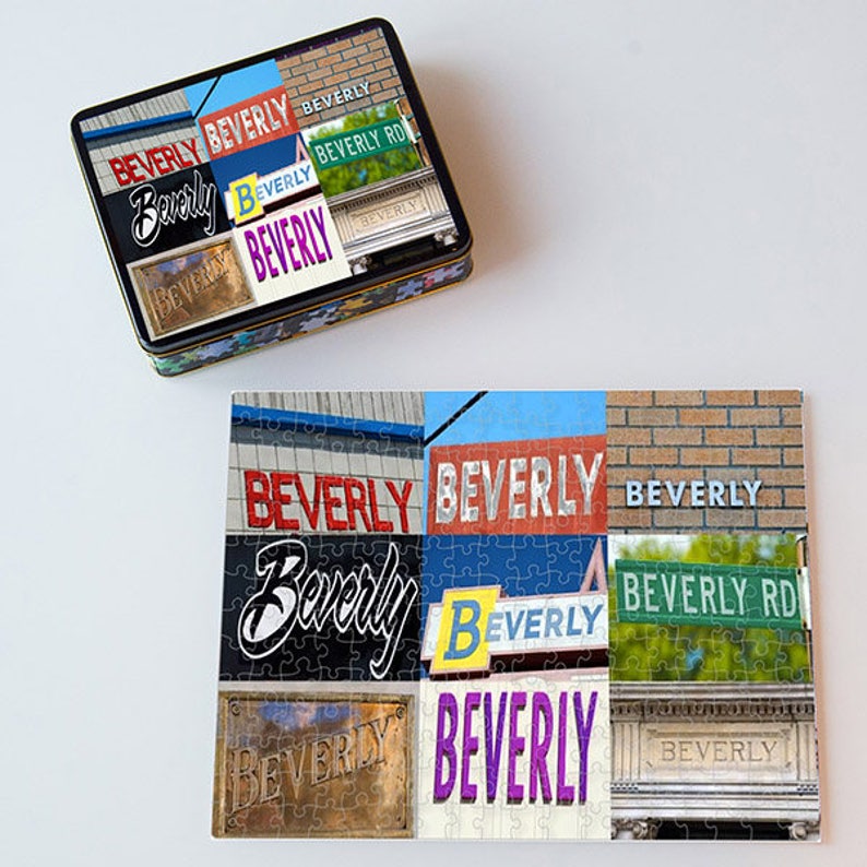 Personalized Puzzle featuring the name BEVERLY in photos of actual signs; Name puzzle; Children; Custom toy; Birthday gift; Jigsaw puzzle