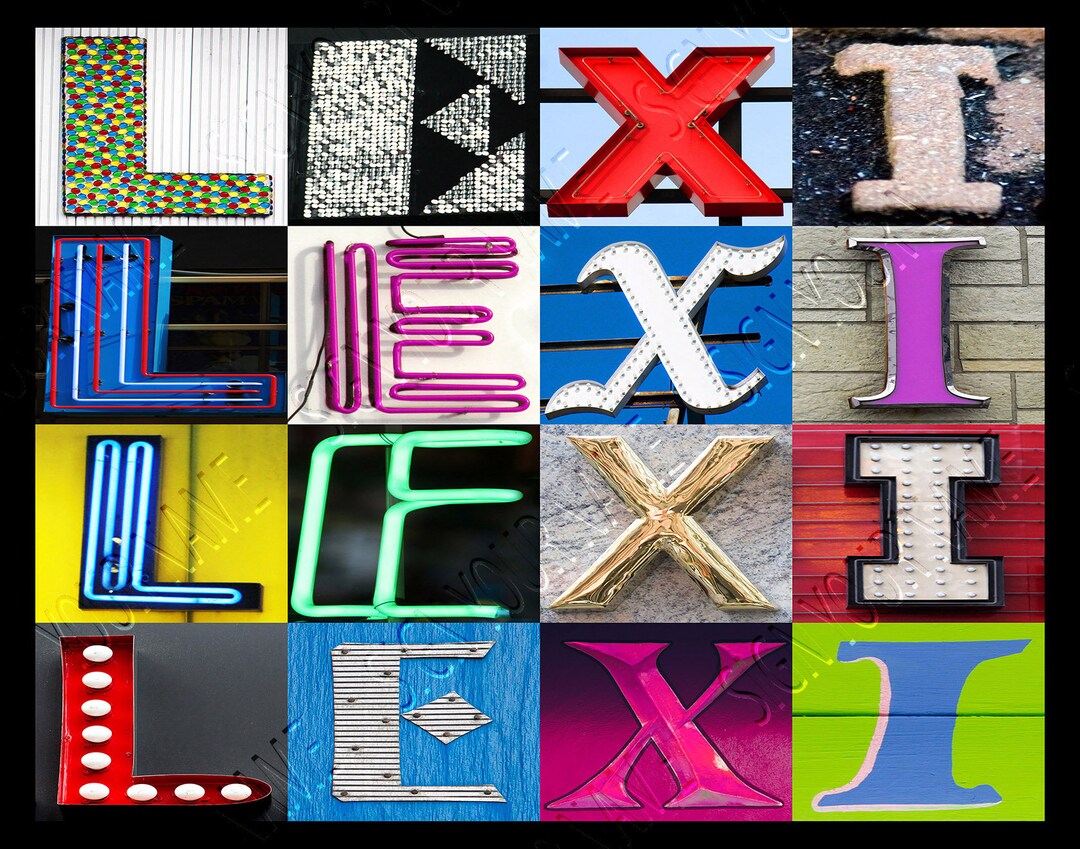 LEXI or LEXIE Personalized Poster Featuring in Photos of Alphabet ...