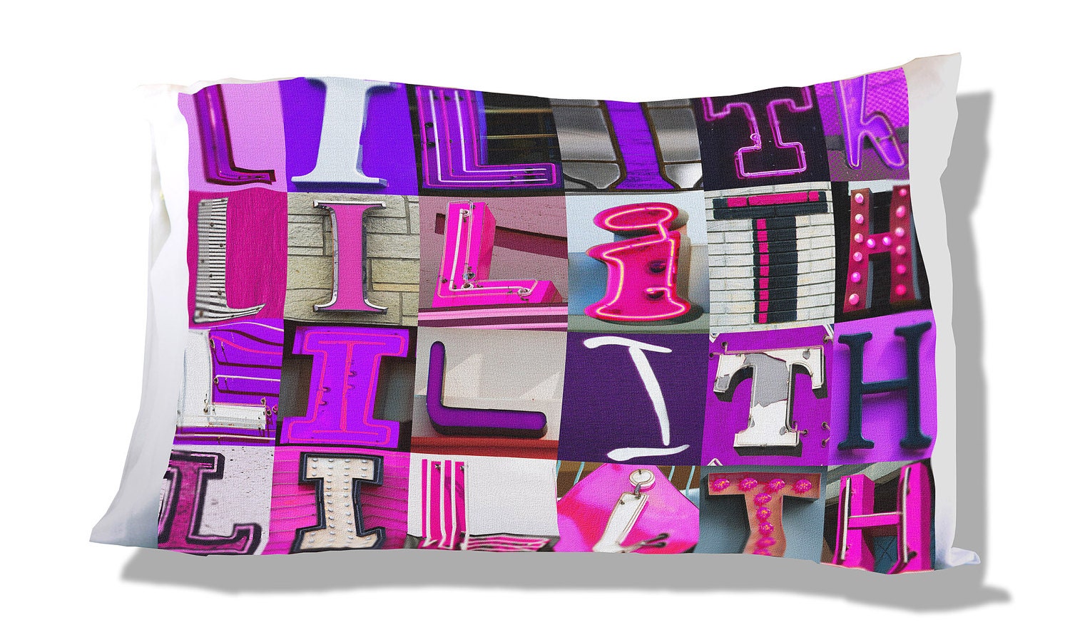 Personalized Pillow Case Featuring LILITH in PINK & PURPLE Etsy