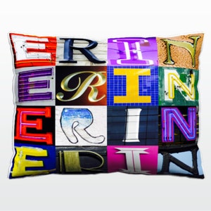 Almohada personalizada con ERIN en fotos de letras de signo; Cojines de sofá personalizados; Almohadas de colores; Almohada de fotos; Almohadas de sofá