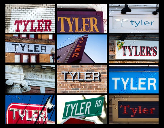 DENISE Name Poster featuring photos of actual sign letters
