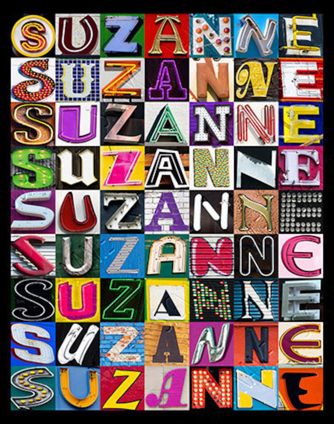 Personalized Poster Featuring SUZANNE Showcased in Photos of Sign ...
