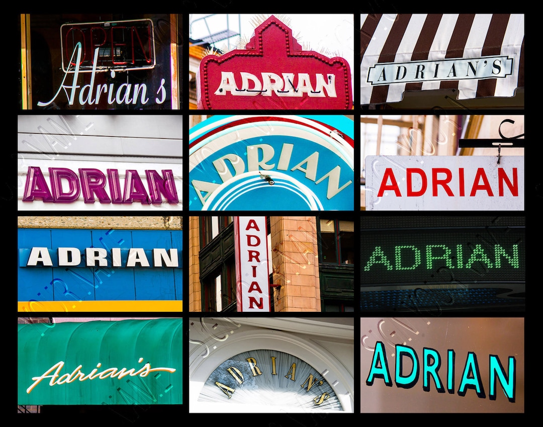 Personalized Poster Featuring ADRIAN Showcased in Photos of Actual ...