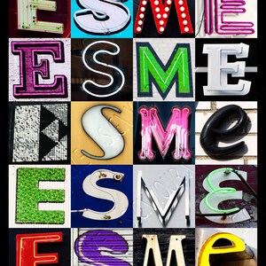 ESME Personalized Poster Featuring Photos of Sign Letters; Typography ...