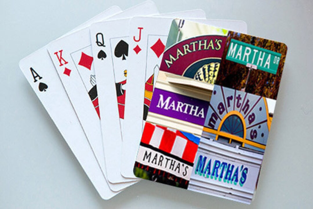 Custom Playing Cards Featuring the Name MARTHA in Actual Sign Photos ...