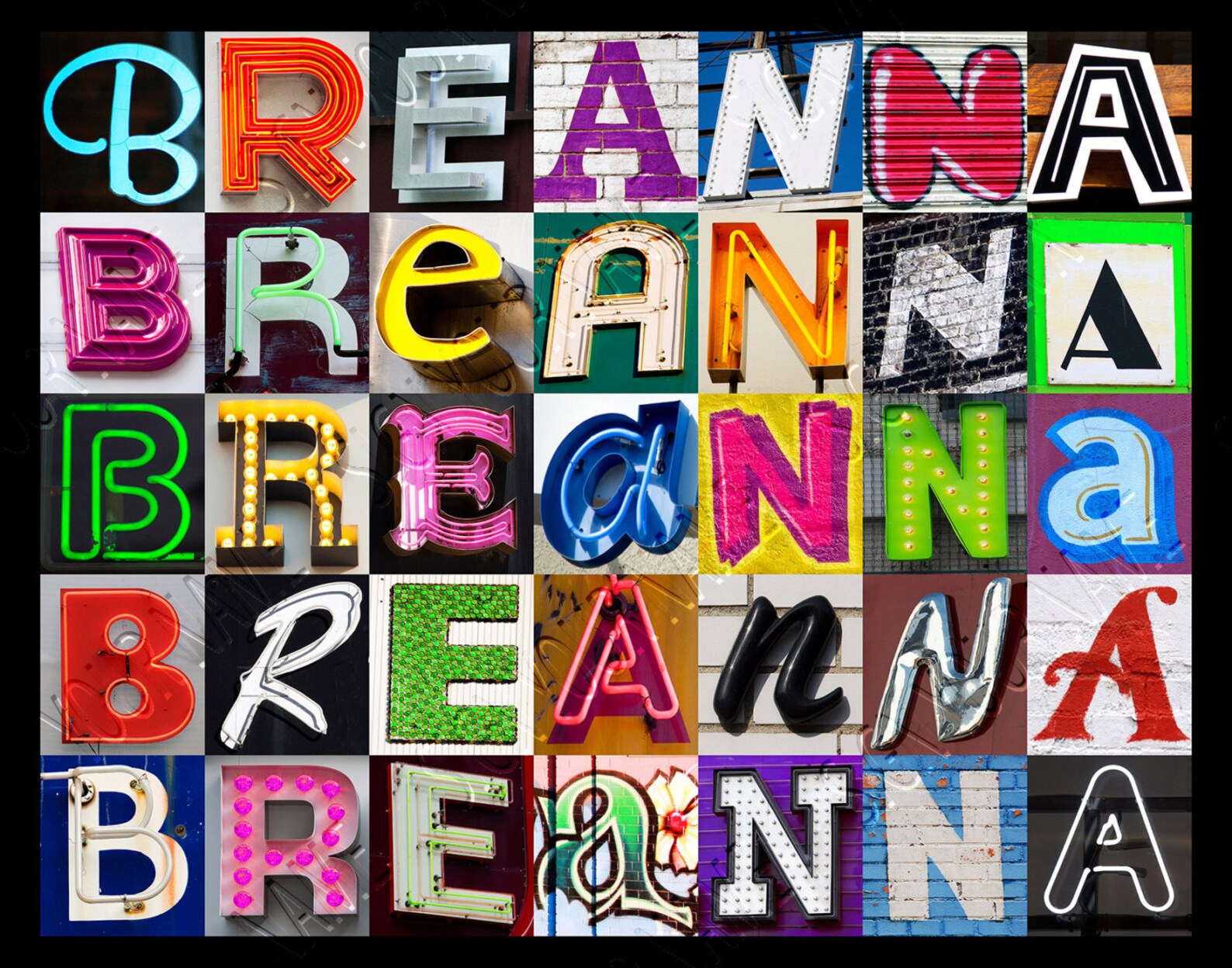 Personalized Poster Featuring BREANNA Showcased in Photos of Sign ...