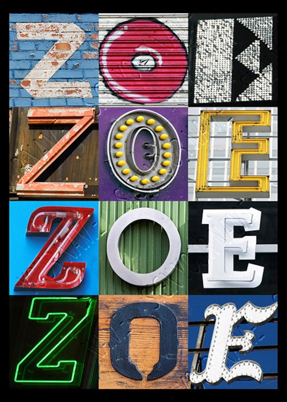 Zoie Lettering Zoe Letters
