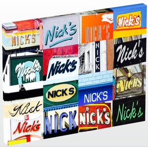 NICK Personalized Photo Canvas featuring the name in photos of signs; Wall art; Wall decor; Home decor; Housewarming gift