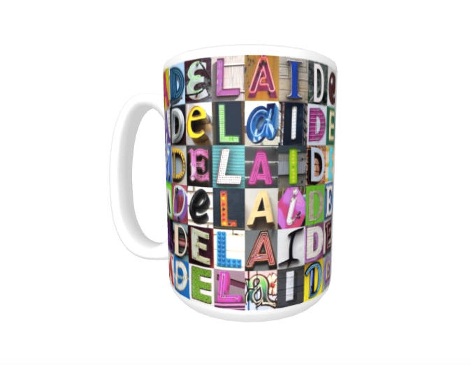 Personalized Coffee Mug Featuring the Name ADELAIDE in Sign Etsy