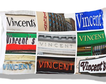 VINCENT Personalized Pillow Case featuring sign photos; Custom pillow cases; Teen bedroom decor; Cool pillow case; Personalized bedding