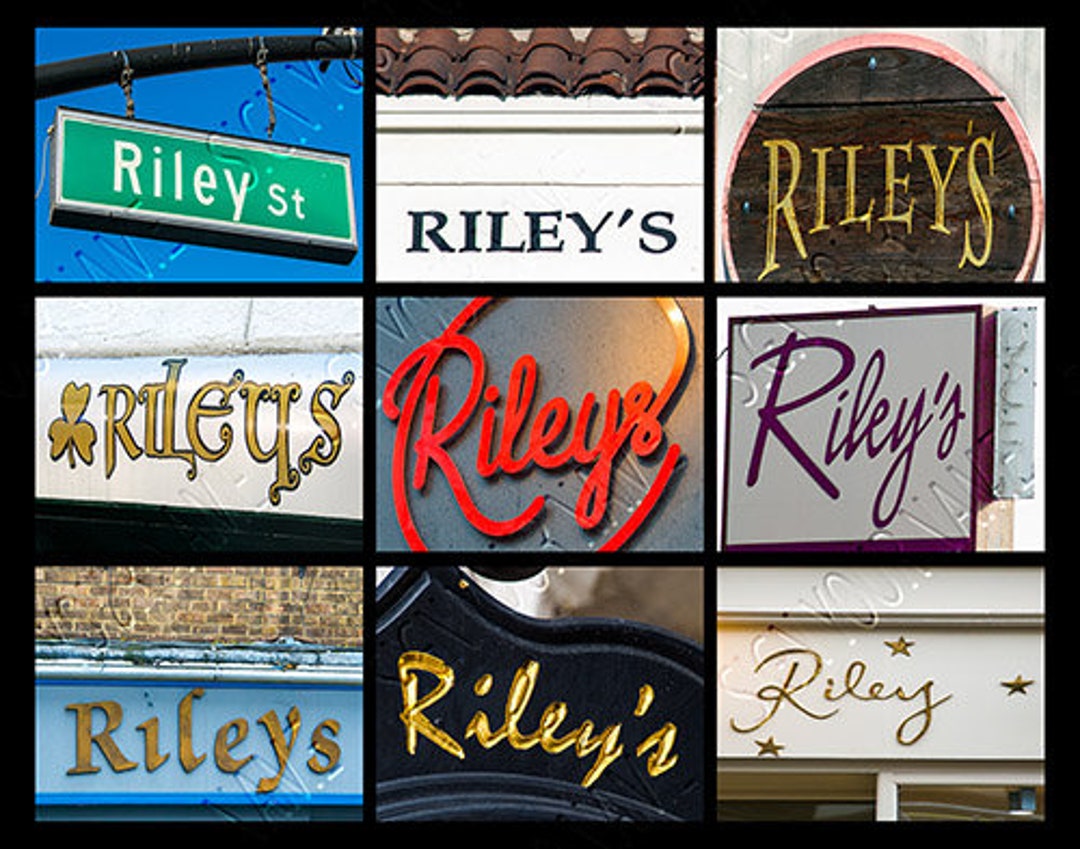 Personalized Poster Featuring RILEY in Photos of Actual Signs; Art ...